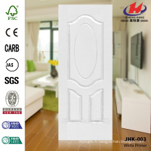 JHK-003 3.2MM HDF Gran Wood Grain White Primer Moulded Door Skin Populaire en Asie